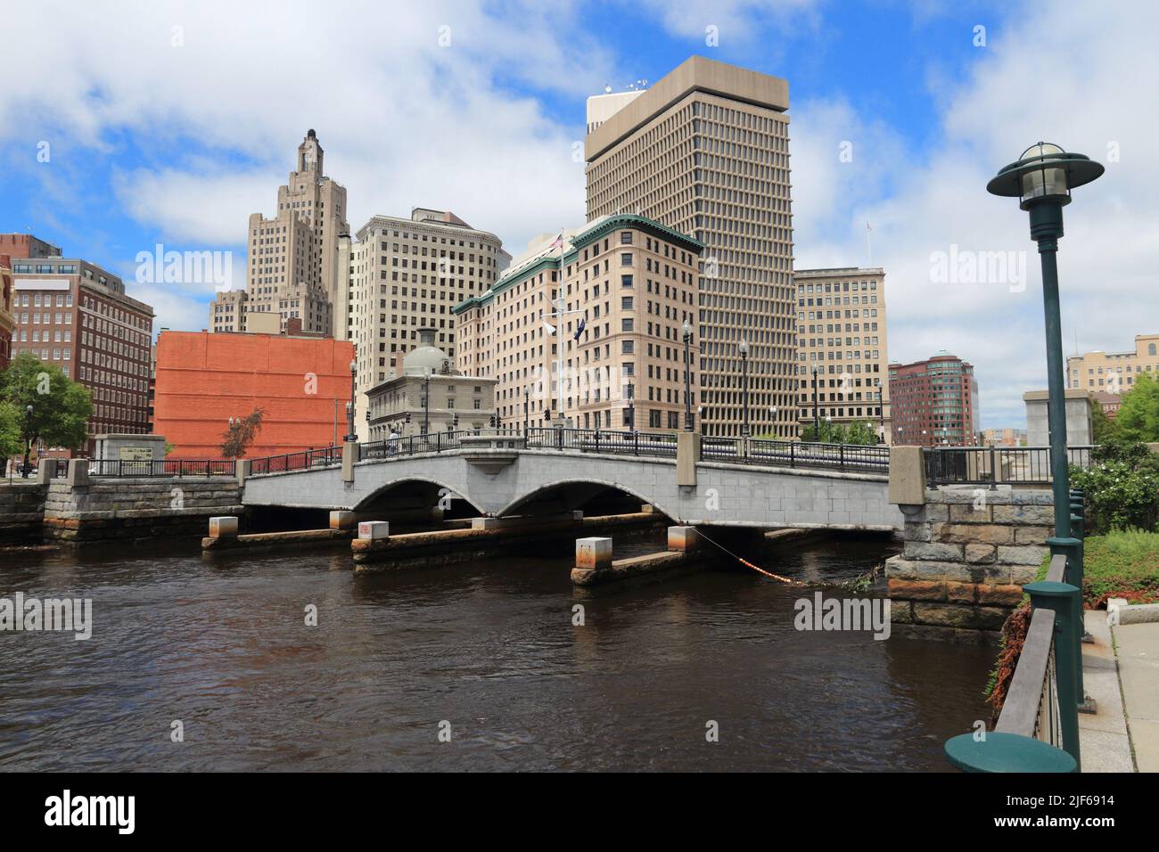 Skyline von Providence City, Rhode Island. Stadtbild in der Region Neuengland der USA. Stockfoto