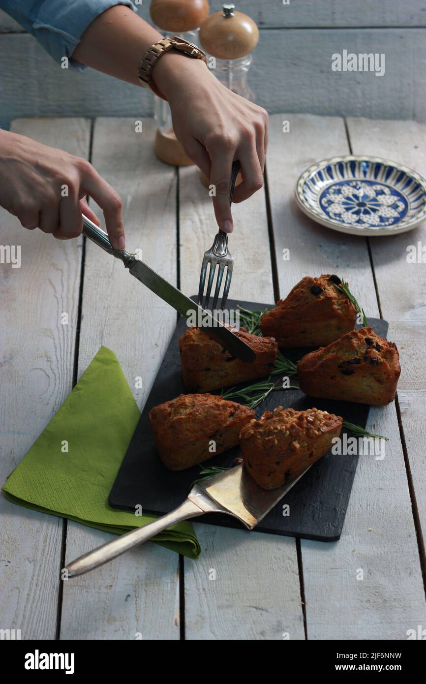 Sweet Slice, Food Photography Consept, Patisserie Consept Stockfoto