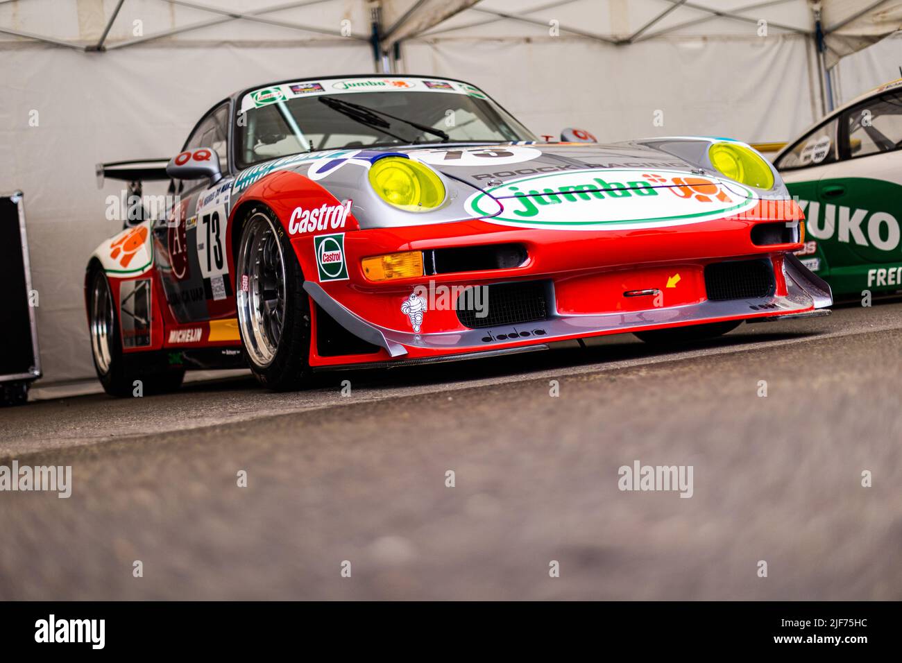 Le Mans, Frankreich, 29/06/2022, Le Mans, Frankreich, 29/06/2022, Porsche 993 GT2 Evo während der Le Mans Classic 2022 vom 30. Juni bis 3. Juli 2022 auf dem Circuit des 24 Heures du Mans, in Le Mans, Frankreich - Foto Damien Saulnier / DPPI Stockfoto