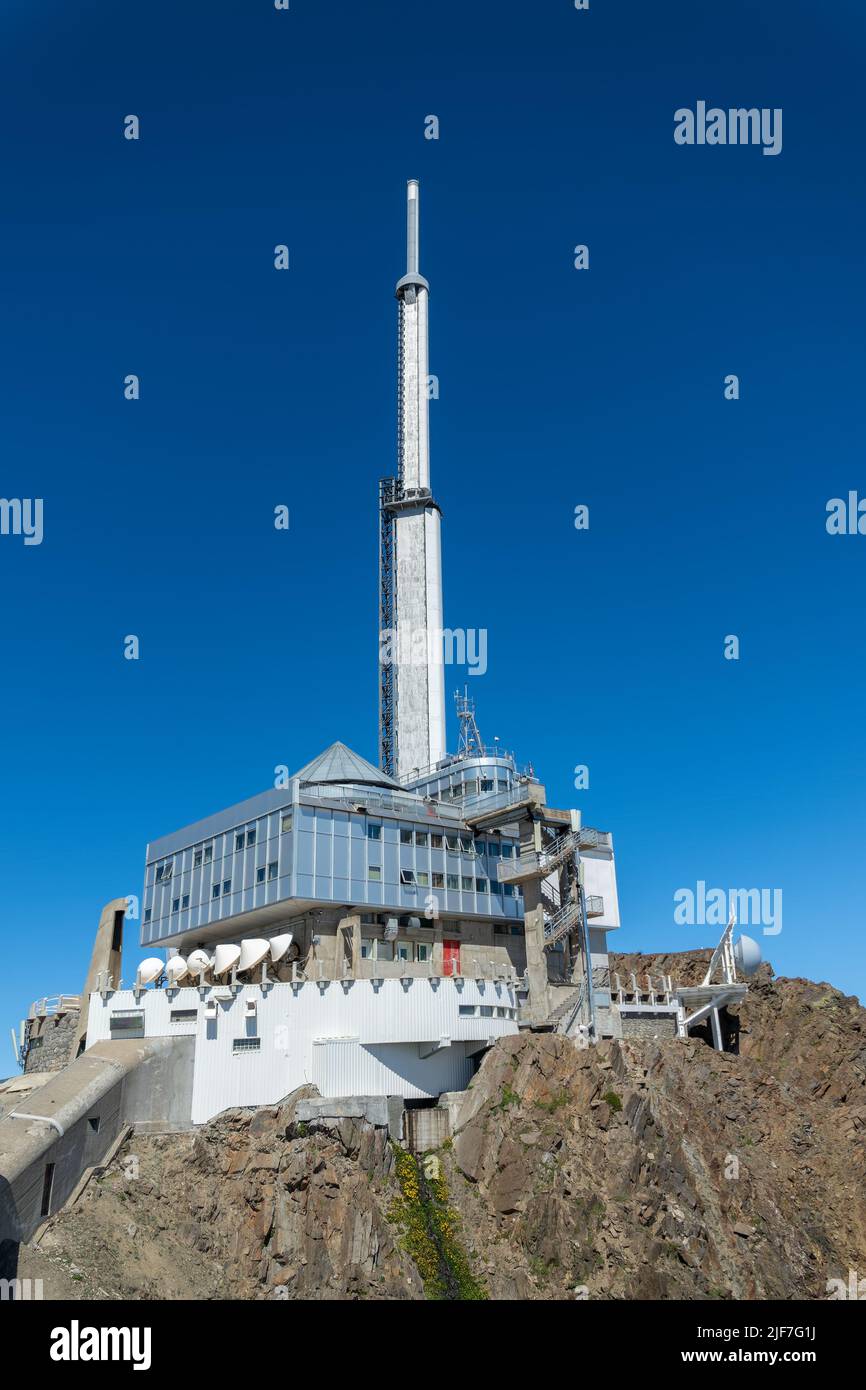 Observatorium des Pic du Midi de Bigorre, Pyrenäen, Frankreich Stockfoto