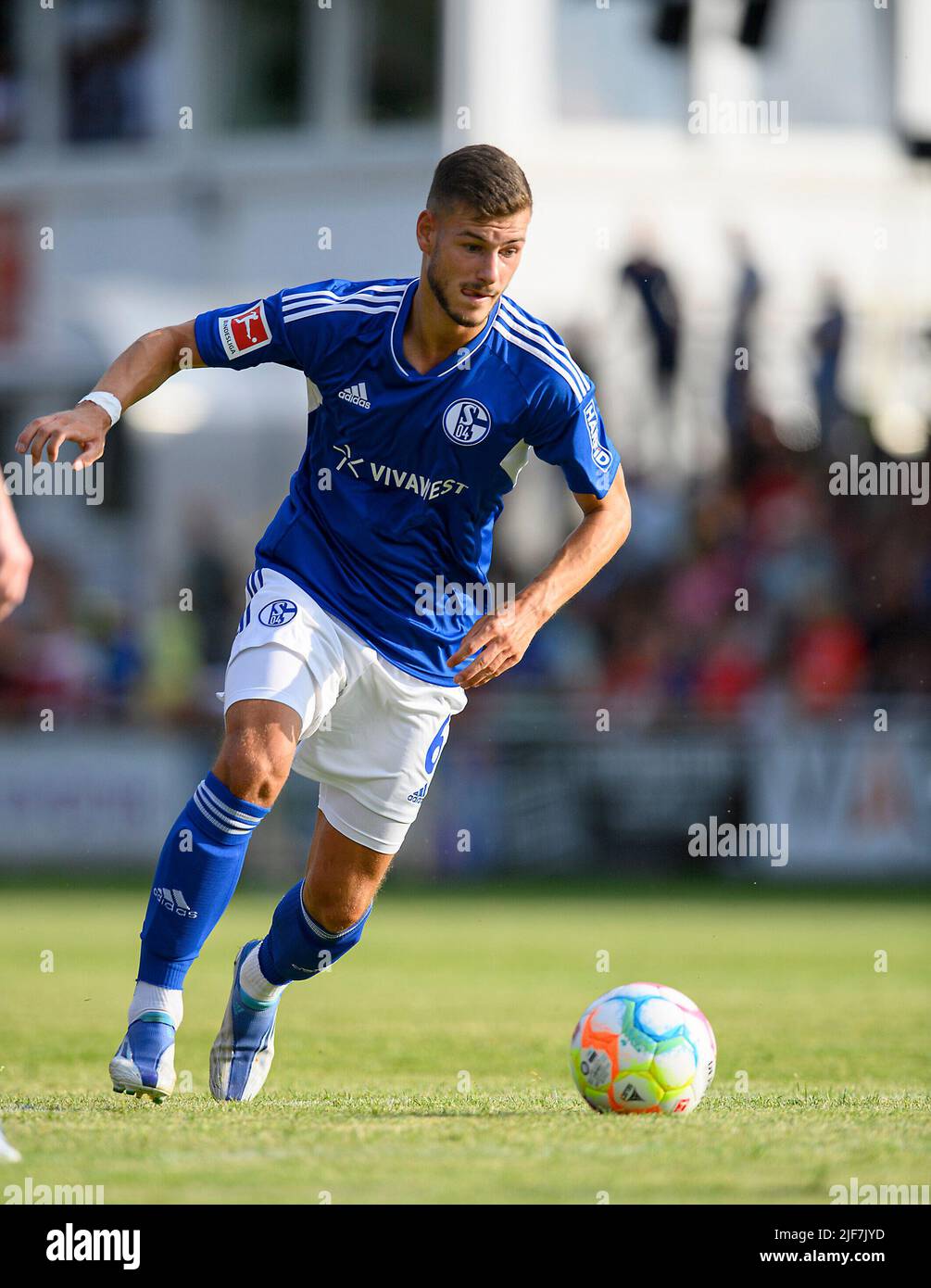 Tom KRAUSS (GE) Action, Fußball-Testspiel VfB Huels - FC Schalke 04 (GE) 0:14, am 29.. Juni 2022 in Marl/Deutschland. #Die DFL-Vorschriften verbieten die Verwendung von Fotos als Bildsequenzen und/oder quasi-Video # Â Stockfoto