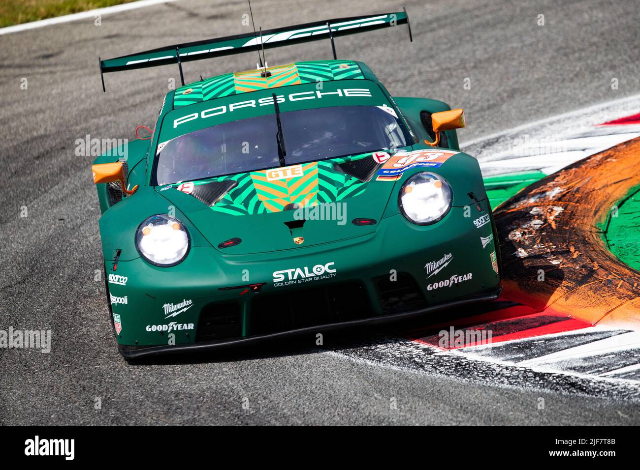 93 FASSBENDER Michael (irl), LIETZ Richard (aut), ROBICHON Zacharie (CAN), , Proton Competition, Porsche 911 RSR-19, Aktion während der 4 Stunden von Monza 2022, 3. Lauf der European Le Mans Series 2022 auf dem Autodromo Nazionale di Monza vom 1. Bis 3. Juli in Monza, Italien - Foto: Joao Filipe/DPPI/LiveMedia Stockfoto