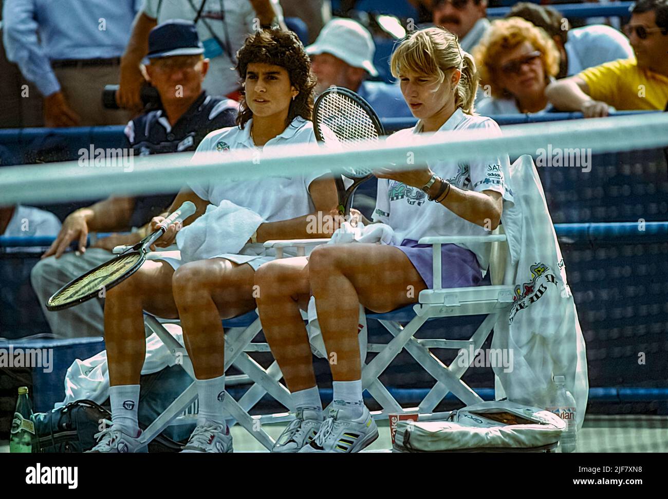 Steffi Graf (GER) tritt bei den US Open Tennis 1989 an. Stockfoto