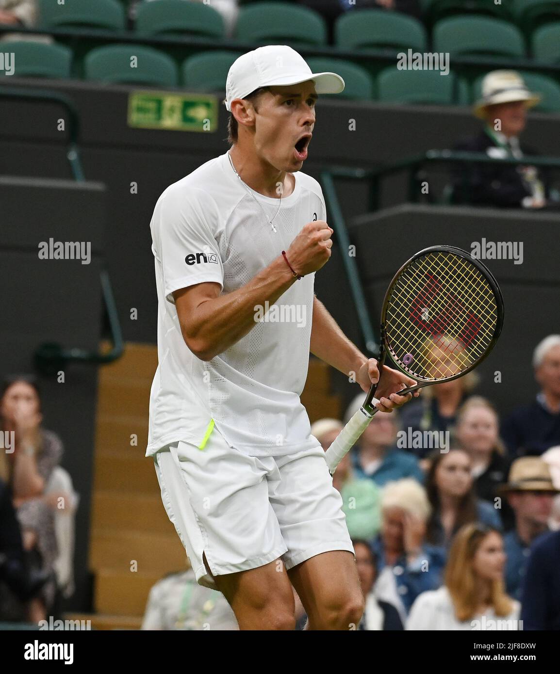 London, Gbr. 30.. Juni 2022. London Wimbledon Championships Day 4 30/06/2022 Alex de Minaur (AUS) zweite Runde Spiel Credit: Roger Parker/Alamy Live News Stockfoto