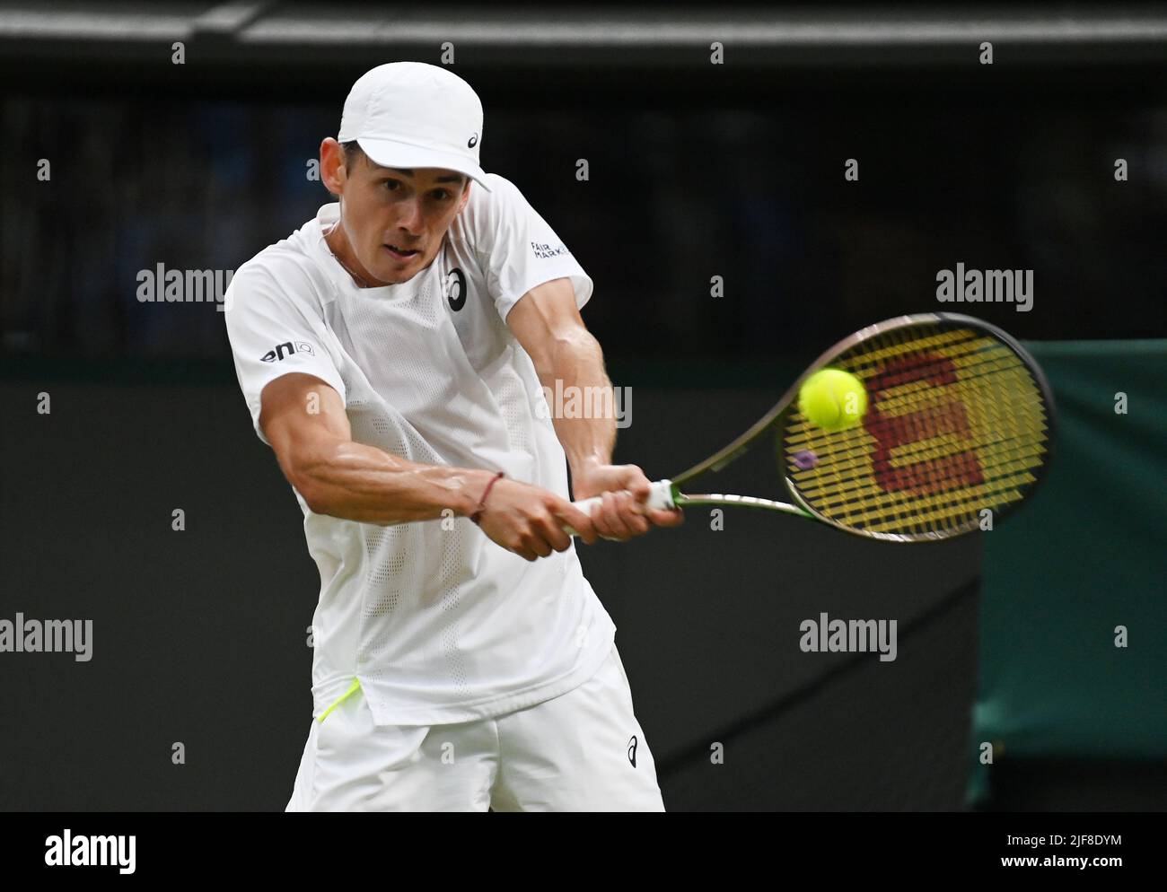 London, Gbr. 30.. Juni 2022. London Wimbledon Championships Day 4 30/06/2022 Alex de Minaur (AUS) zweite Runde Spiel Credit: Roger Parker/Alamy Live News Stockfoto