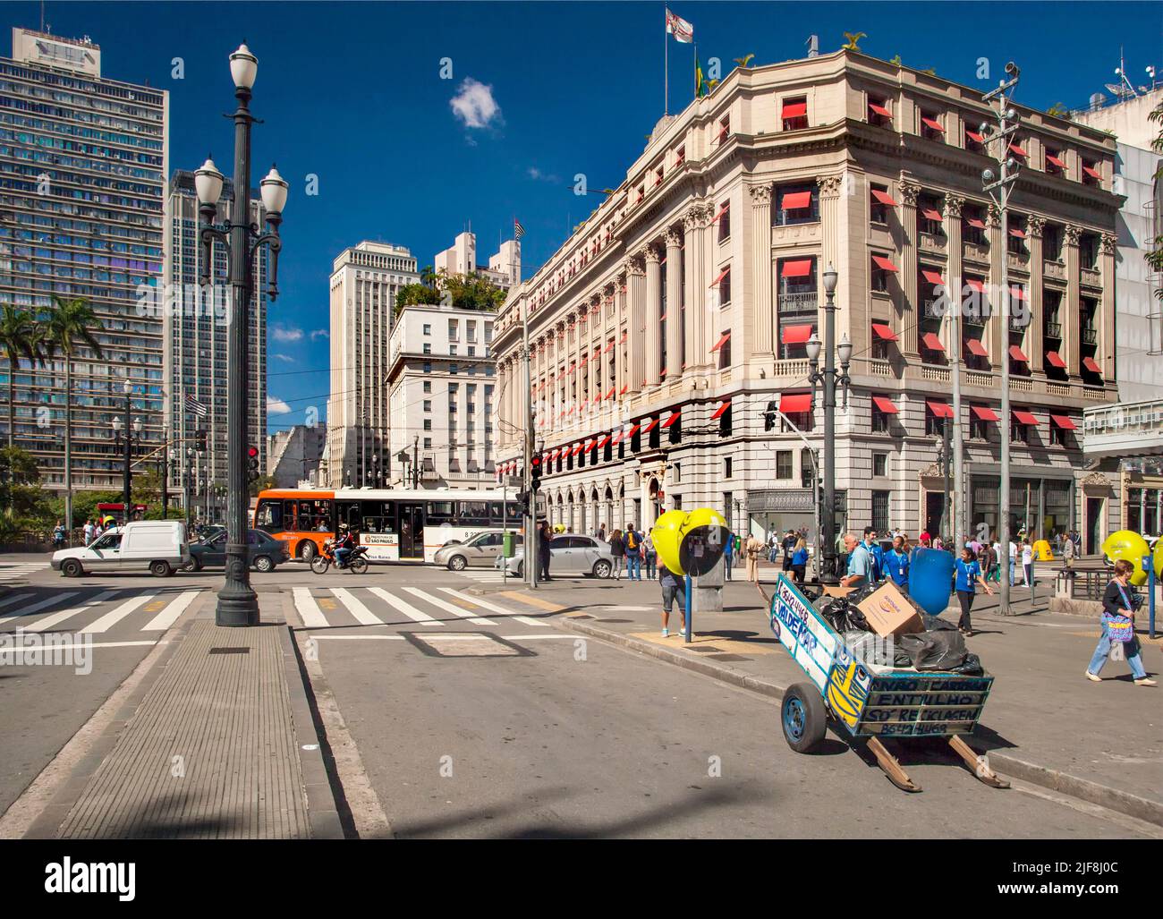 Straßenszene Sao Paulo, Brasilien Stockfoto