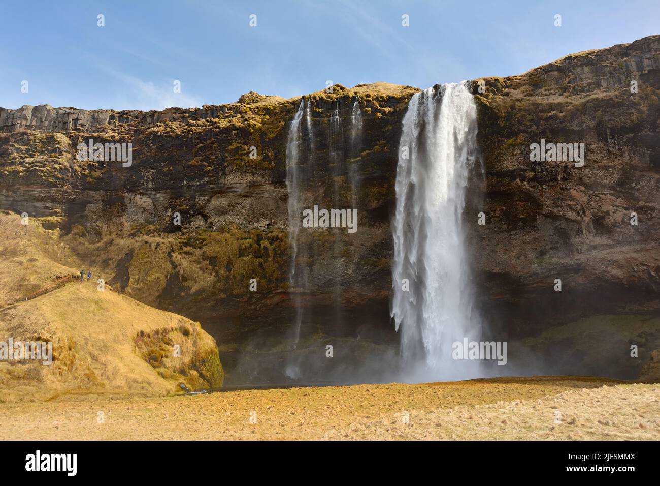Seljalandsfoss Wasserfall in Suðurland, Island Stockfoto