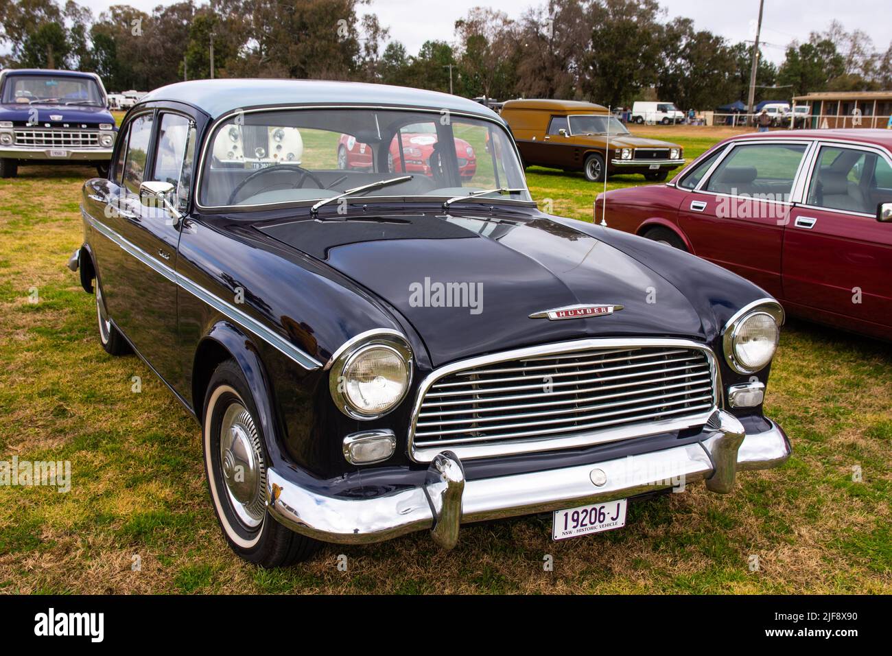 c1960 Humber Hawk Saloon im Manilla Showground Australia. Stockfoto