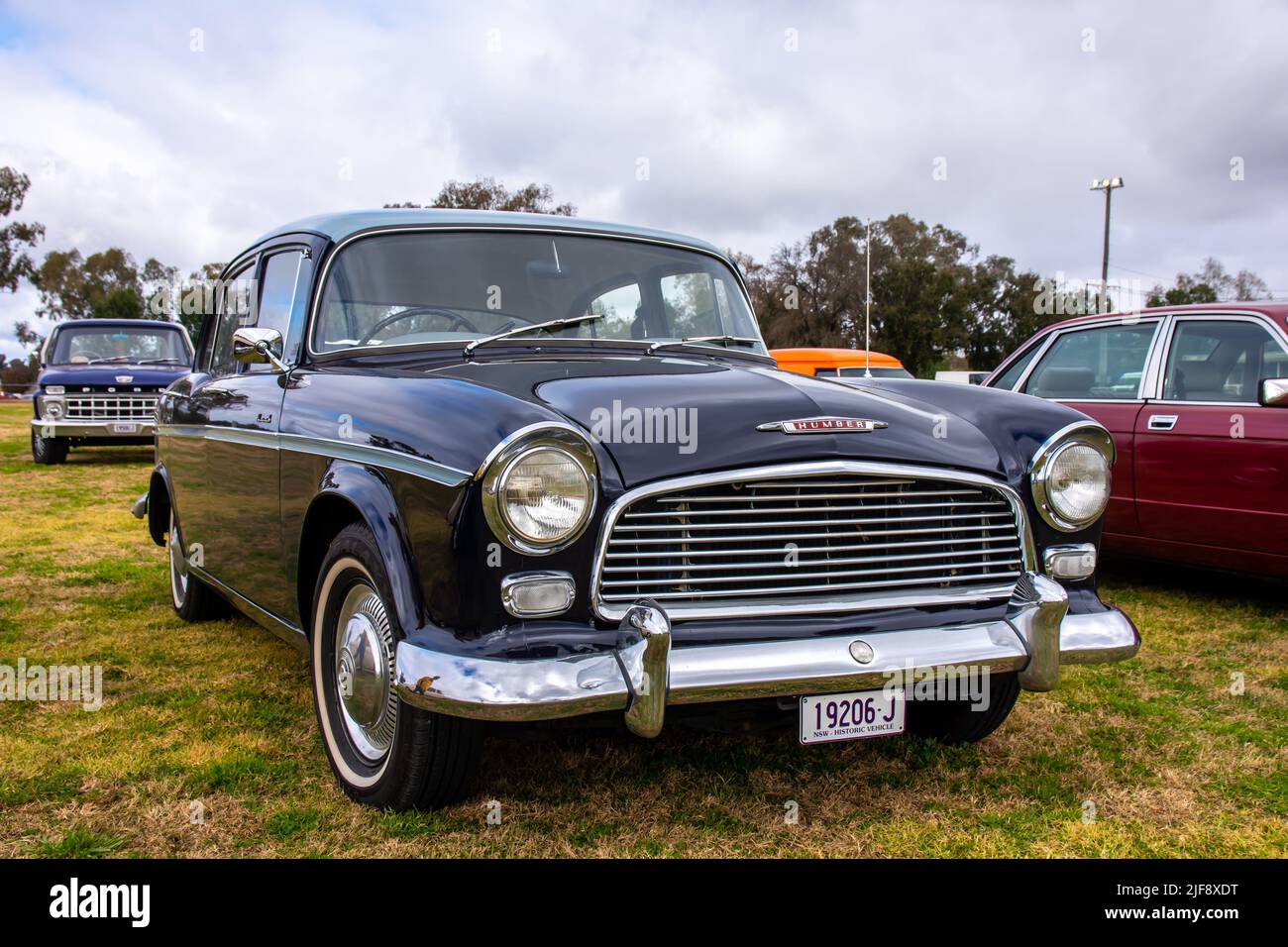 Ein c1960 Humber Hawk Saoon im Manilla Showground Australia. Stockfoto