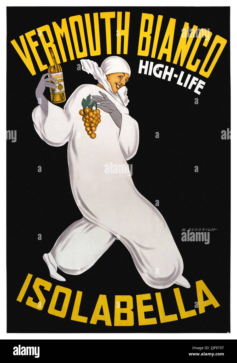 Wermouth Bianco. High-Life. Isolabella von Marcello Dudovich (1878-1962). Plakat veröffentlicht 1946 in Italien. Stockfoto