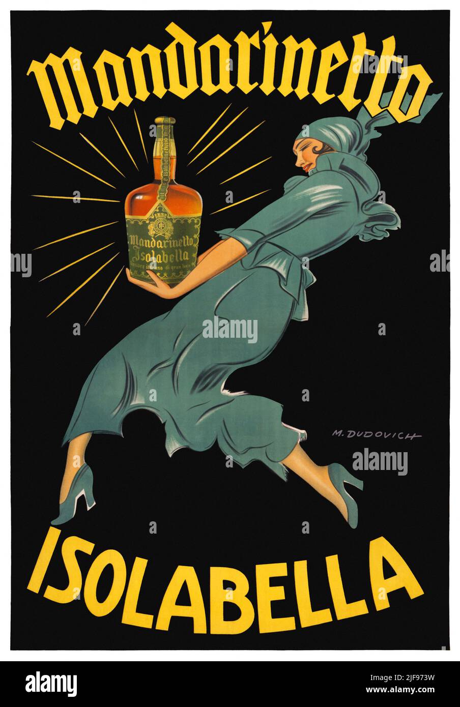 Mandarinetto. Isolabella von Marcello Dudovich (1878-1962). Plakat veröffentlicht 1946 in Italien. Stockfoto