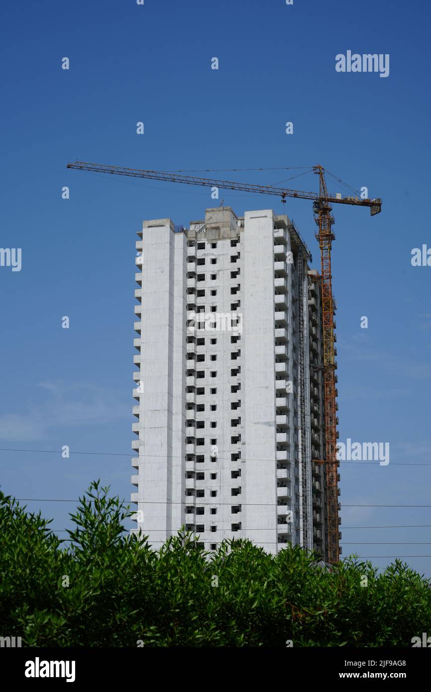 Hochhausgebäude im Bau Stockfoto