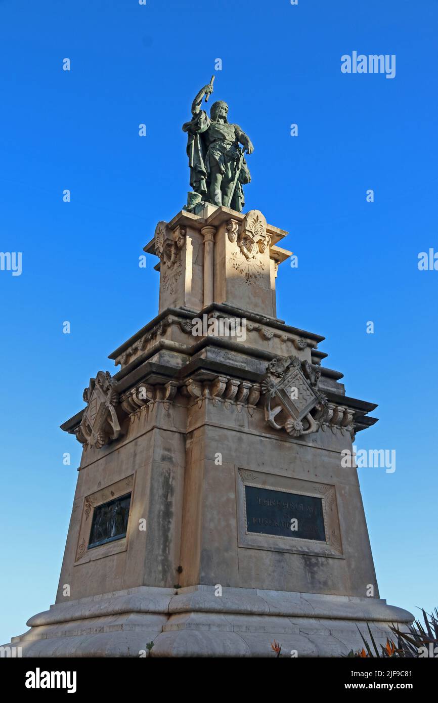 Roger de Lluria Denkmal, Tarragona Stockfoto