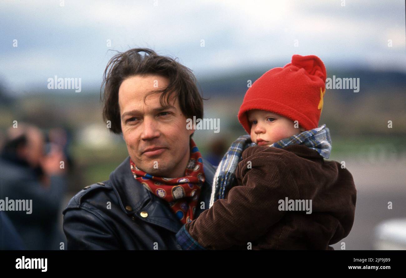 Lord March und Sohn beim Goodwood Festival of Speed and Revival 1998 Press Preview Day 3/1998 Stockfoto