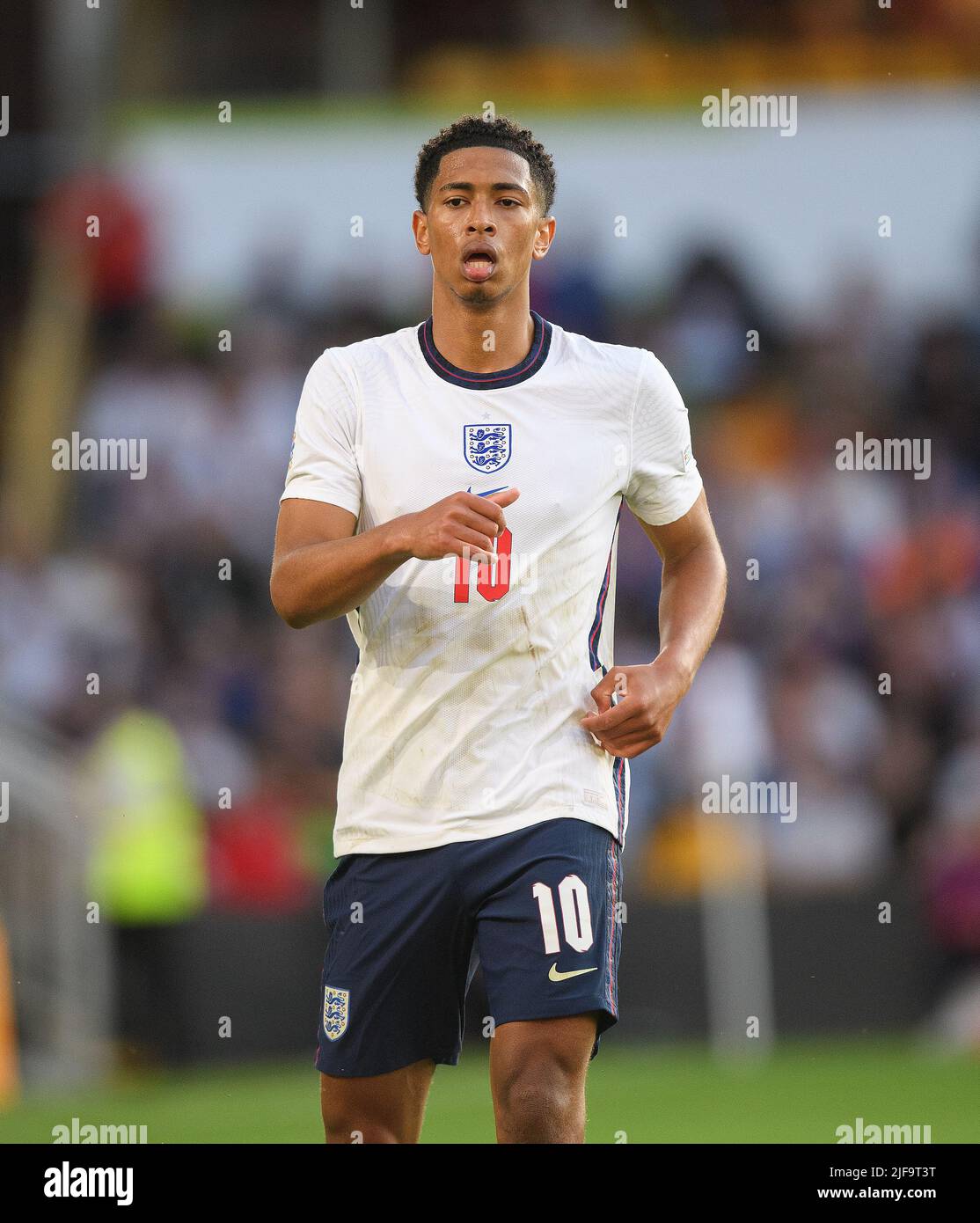England gegen Ungarn - UEFA Nations League.14/6/22. Jude Bellingham während des Nations League-Spiels gegen Ungarn. Pic : Mark Pain / Alamy. Stockfoto