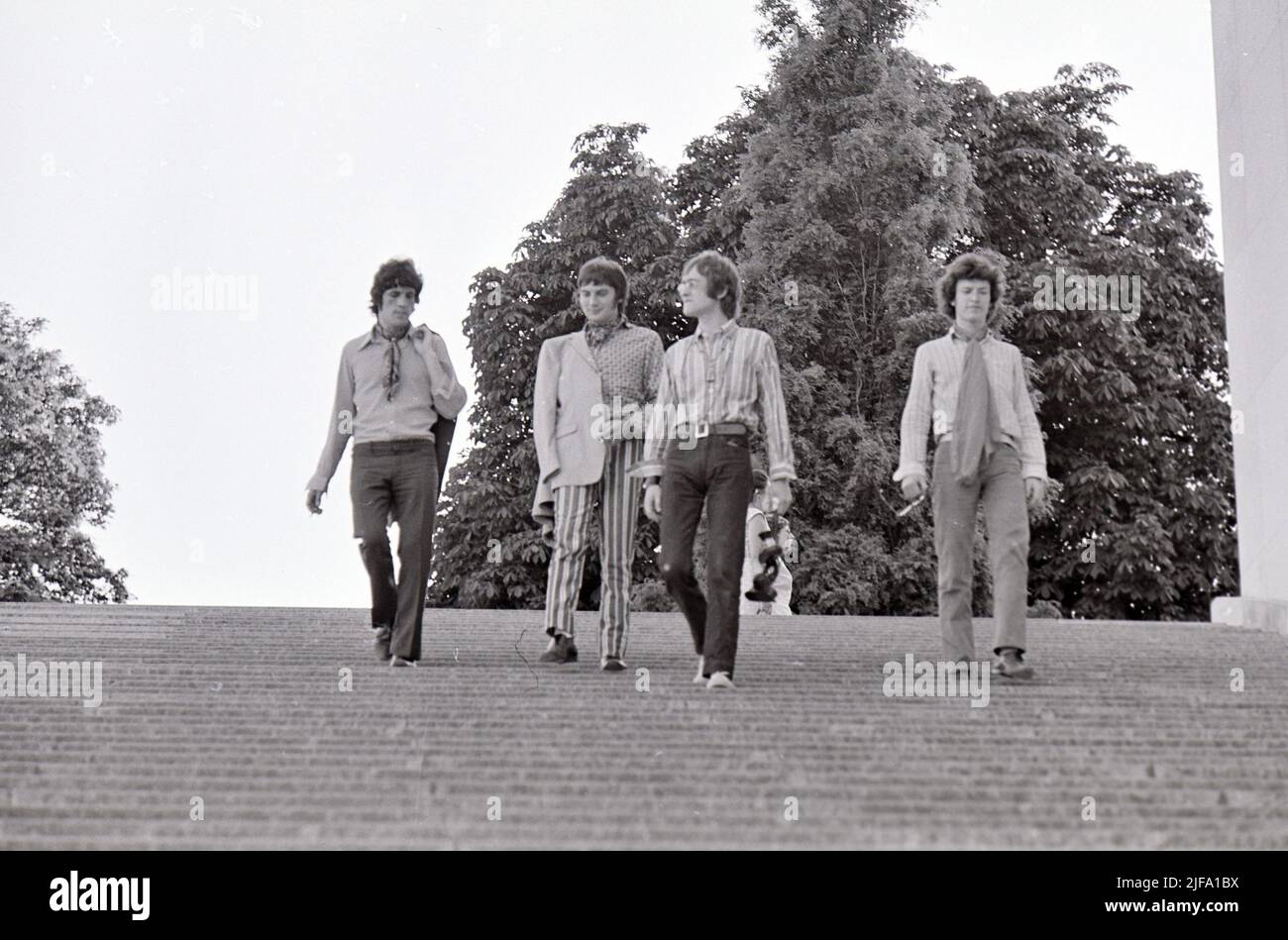 TRAFFIC UK Rockgruppe bei einem Besuch in Paris im Juli 1967 mit Stevie Winwood auf der rechten Seite Stockfoto