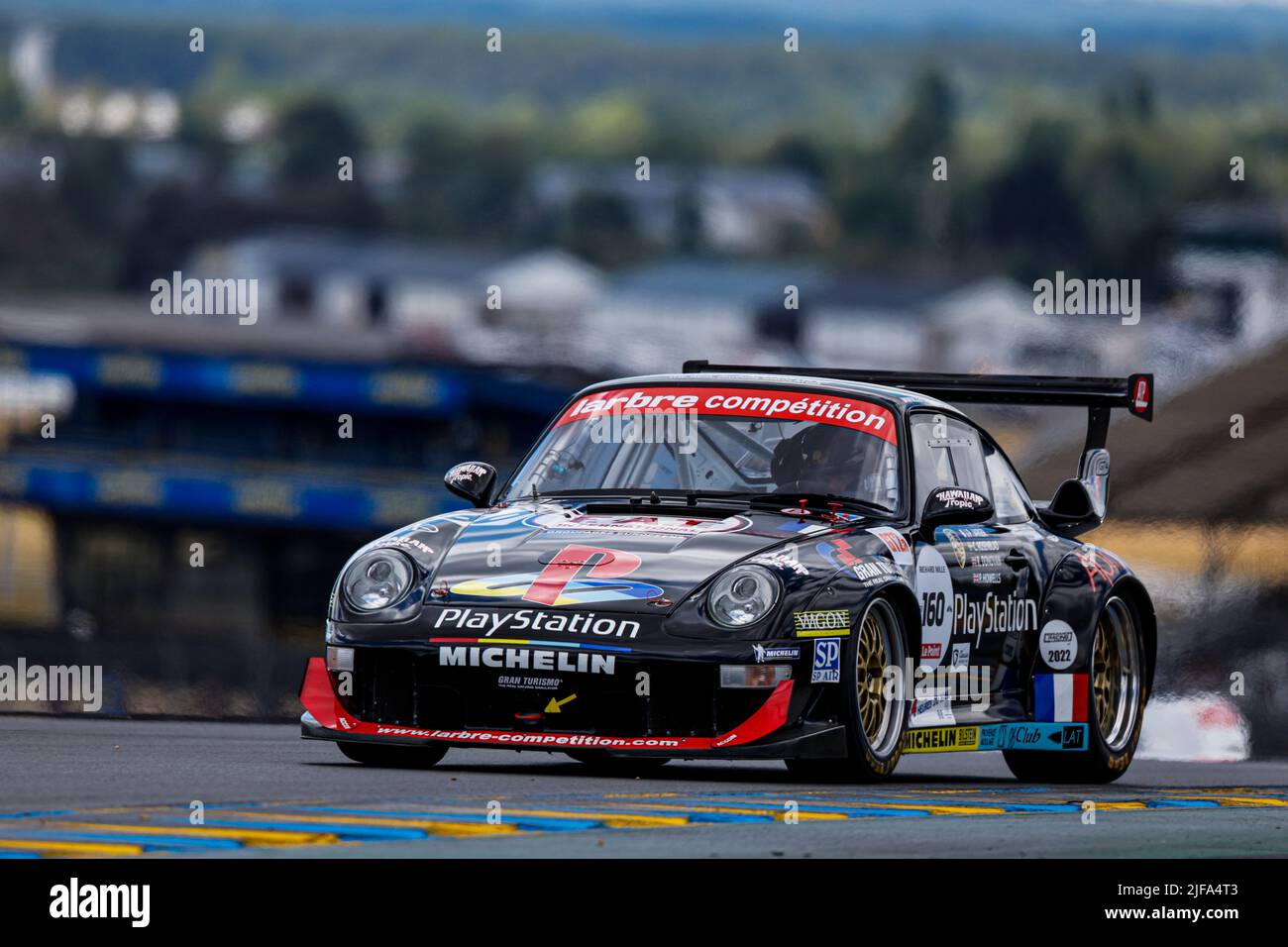 160 Howells (gbr), Porsche 993 GT2 Evo, Action während der Le Mans Classic 2022 vom 30. Juni bis 3. Juli 2022 auf dem Circuit des 24 Heures du Mans, in Le Mans, Frankreich - Foto Julien Delfosse / DPPI Stockfoto