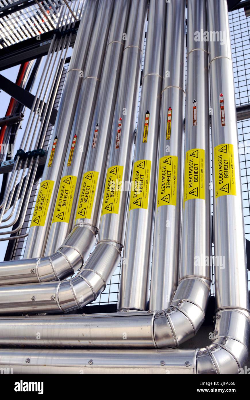 Pipelines für Industriegase und Wasserstoff, Deutschland Stockfoto
