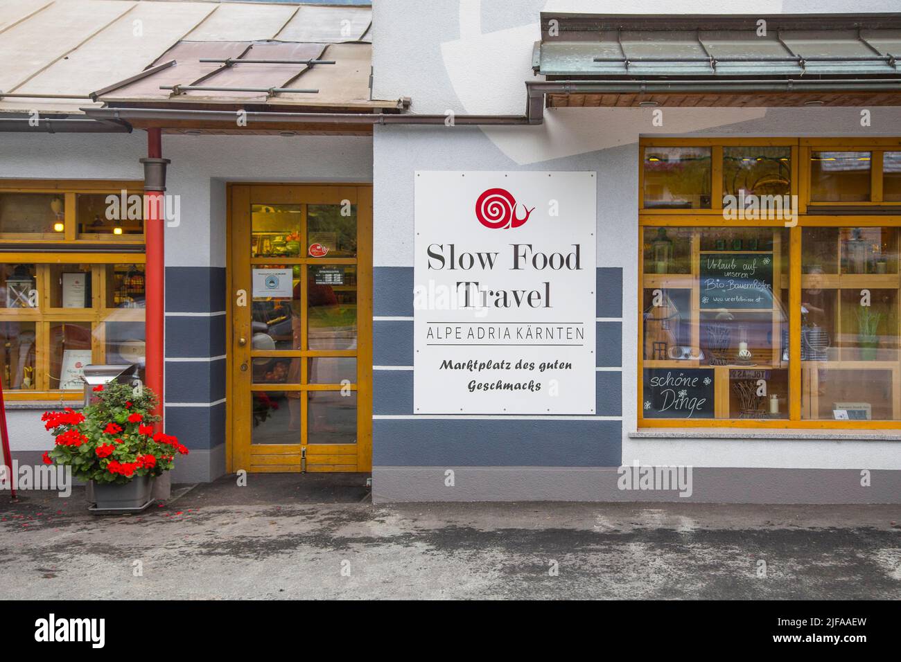 St. Daniele Speisekammer, Slow Food und Dorfladen, Gailtal, Kärnten Stockfoto