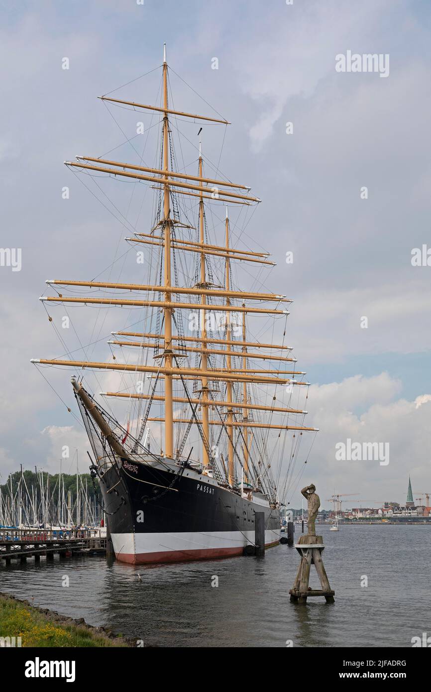 Museum Segelschiff Passat, Priwall, Travemünde, Lübeck, Schleswig-Holstein, Deutschland Stockfoto