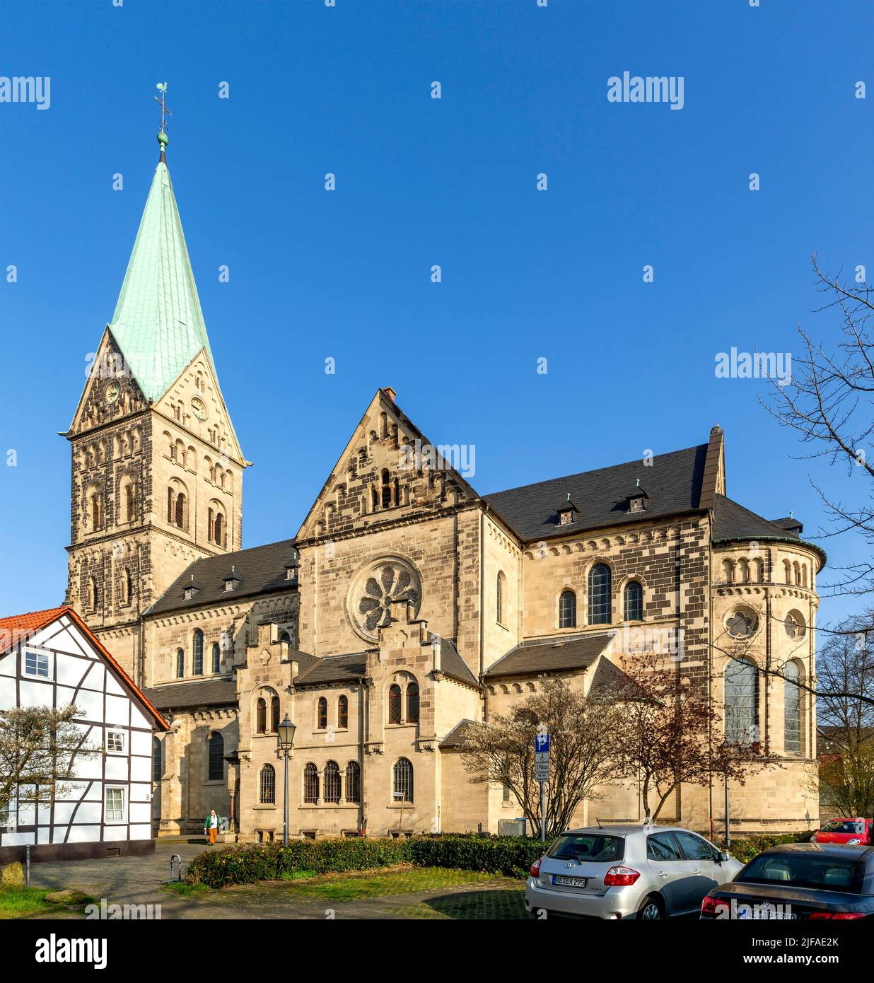 Katholische Kirche St. Martinus, Westerholt, Herten, Ruhrgebiet, Nordrhein-Westfalen, Deutschland Stockfoto
