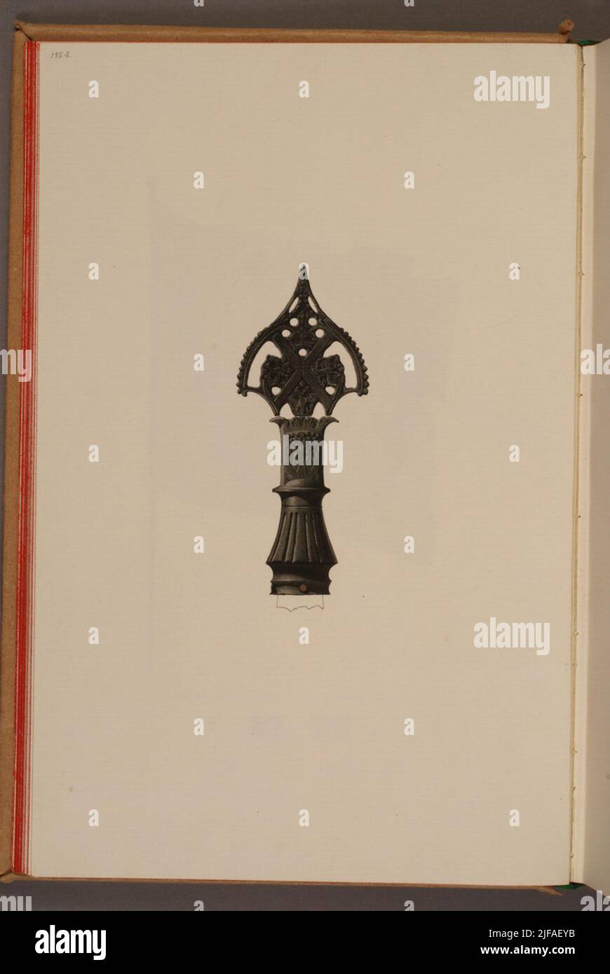 Abteilung in Gouache, die Details von Feldzeichen darstellt, die als Trophäe der schwedischen Armee genommen wurden. Das abgebildete Banner ist in der Sammlung des Armeemuseums erhalten. Stockfoto