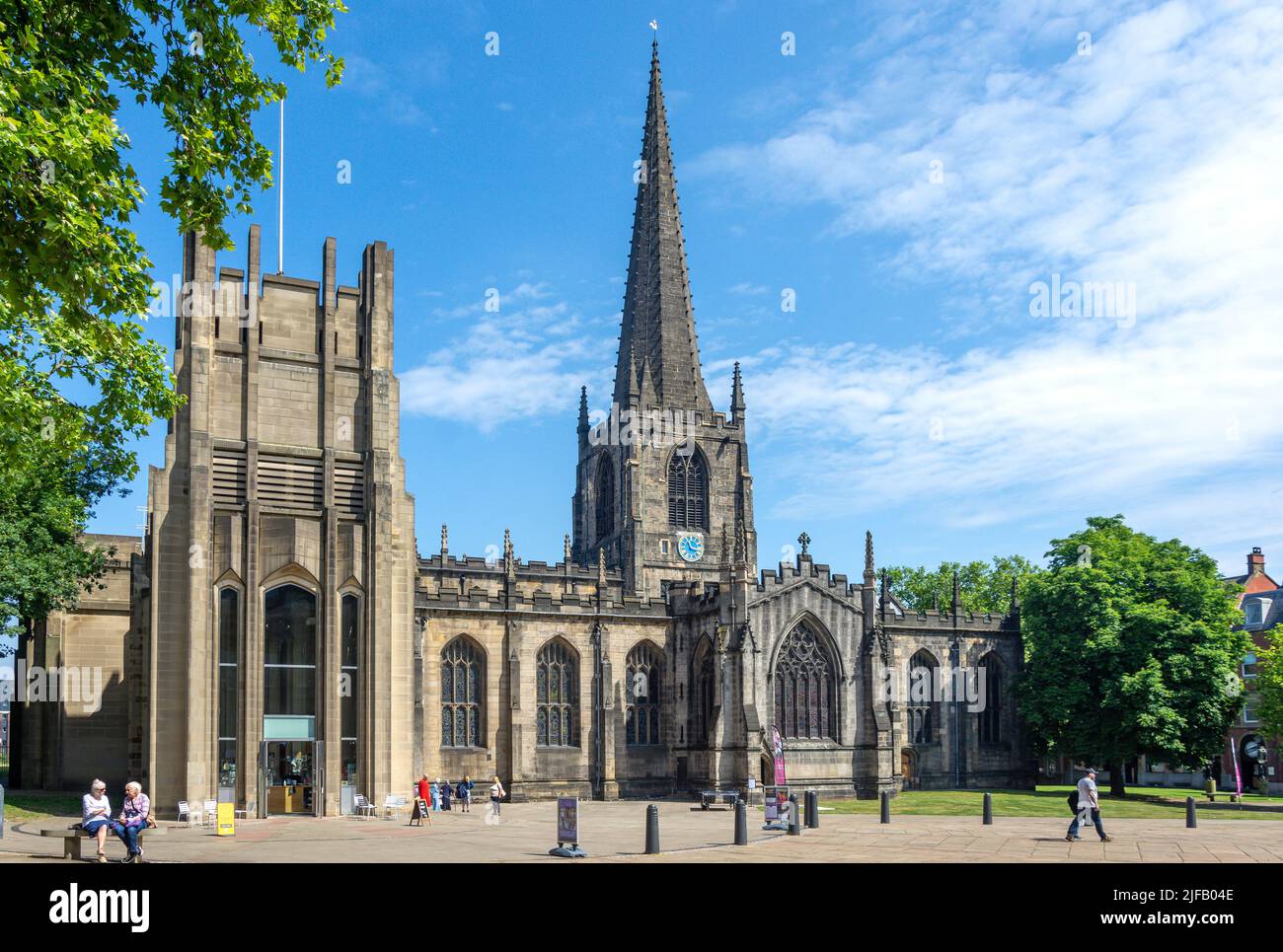 Cathedral Church of St. Peter and St. Paul, Church Street, Sheffield, South Yorkshire, England, Vereinigtes Königreich Stockfoto