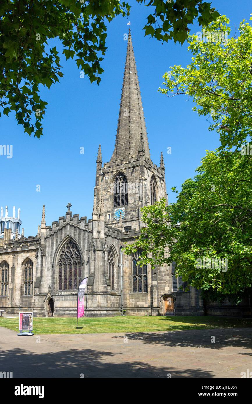 Cathedral Church of St. Peter and St. Paul, Church Street, Sheffield, South Yorkshire, England, Vereinigtes Königreich Stockfoto