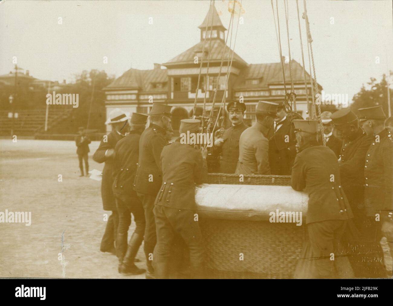 Luftballon im Stockholm Sports Park, dem aktuellen Stockholm Stadium. Stockfoto