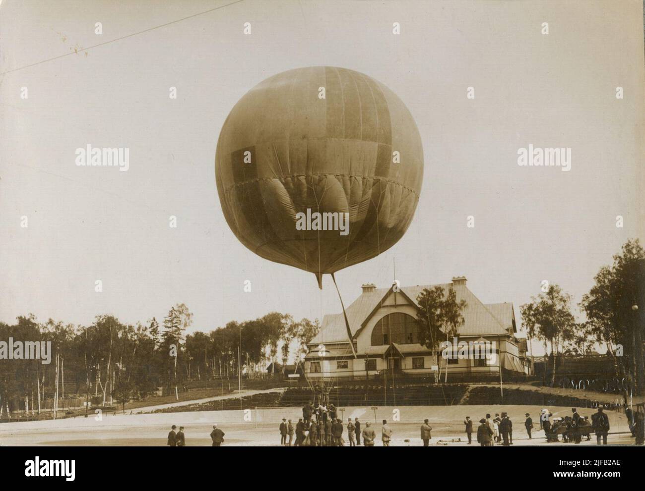 Luftballon im Stockholm Sports Park, dem aktuellen Stockholm Stadium. Stockfoto