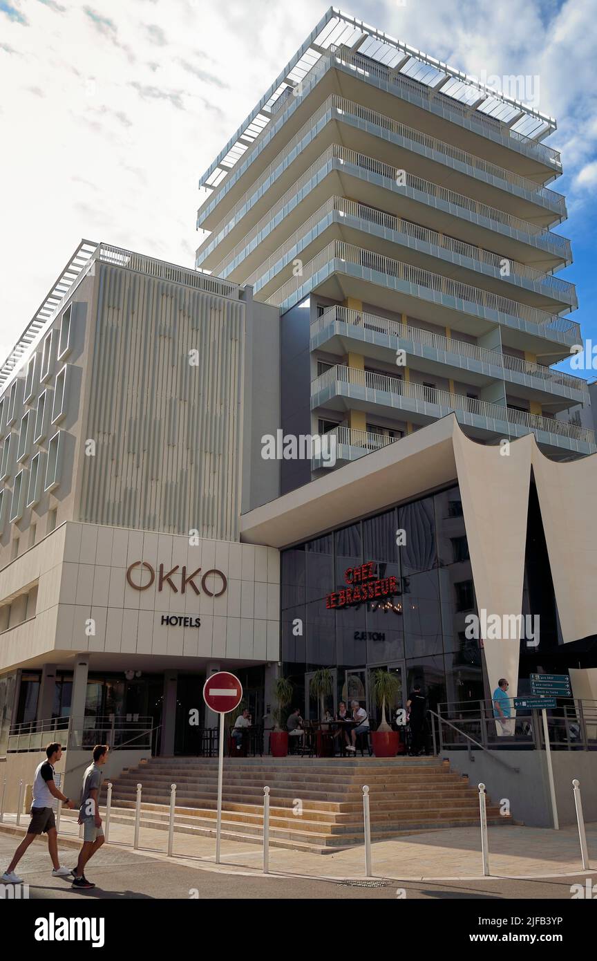 Frankreich, Var, Toulon, Hotel Okko an der Ecke Place de la Liberté Stockfoto