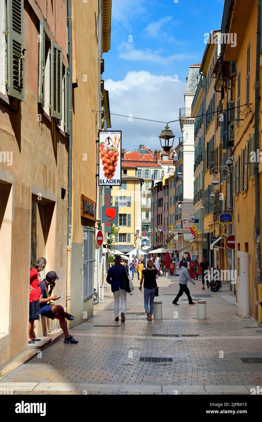 Frankreich, Var, Toulon, Fußgängerzone Alezard Street Stockfoto