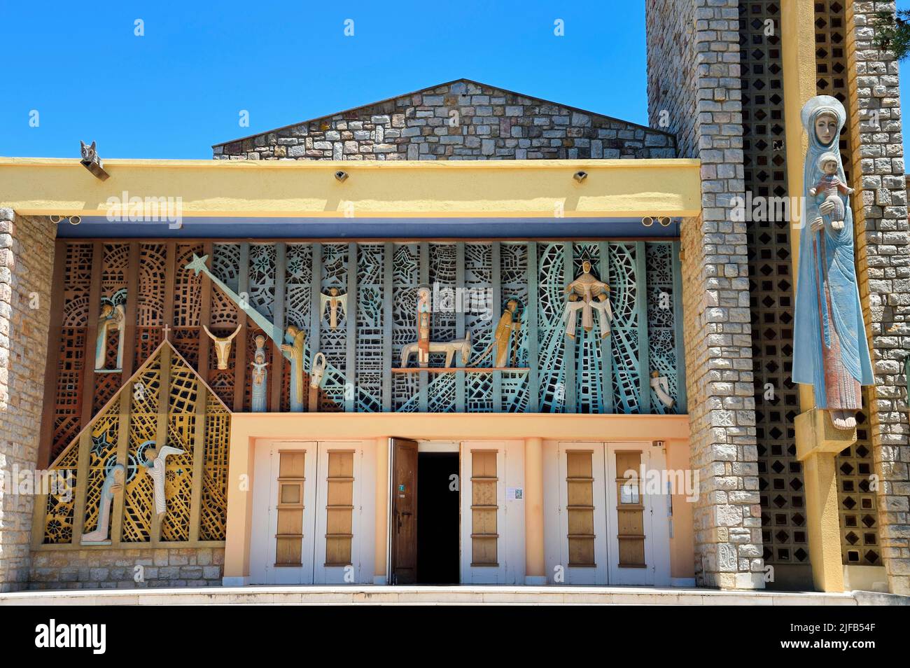 Frankreich, Var, Hyeres, Kapelle der Muttergottes von Trost (Notre-Dame-de-Consolation) in den Bezirk Costebelle Stockfoto