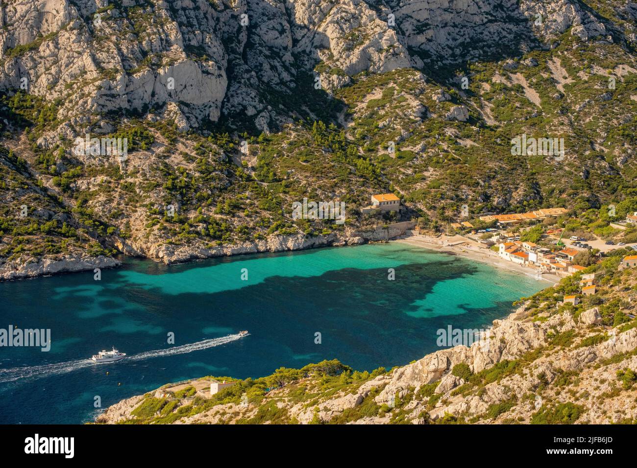 Frankreich, Bouches du Rhone, Marseille, Nationalpark Calanques, die Calanque von Sormiou Stockfoto