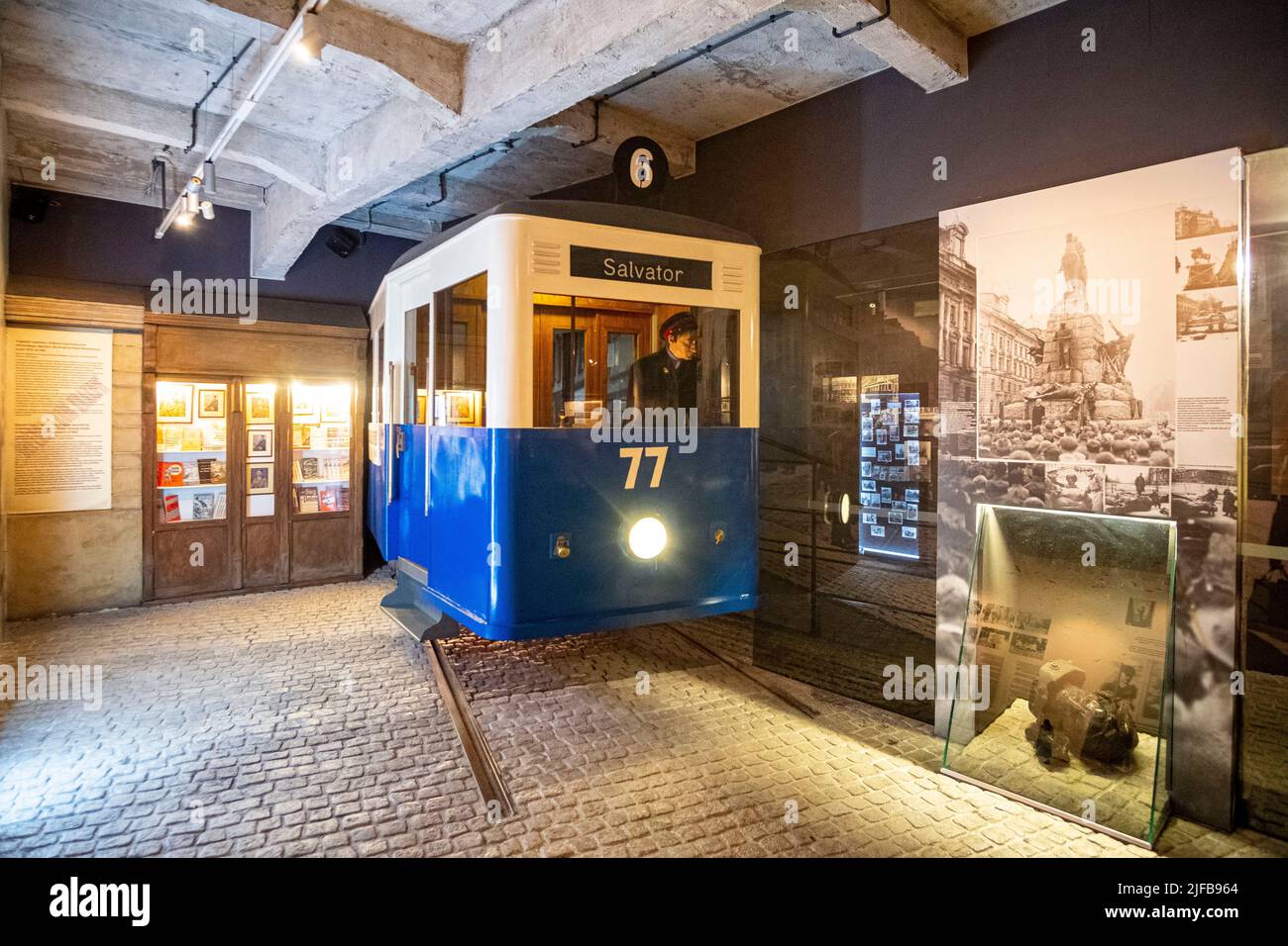Polen, Kleinpolen, Krakau, von der UNESCO zum Weltkulturerbe erklärt, Podgorze, das ehemalige jüdische Ghetto, die ehemalige Oskar-Schindler-Fabrik heute ein Museum Stockfoto