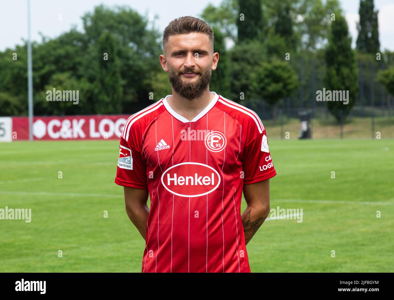 Fußball, 2. Bundesliga, 2022/2023, Fortuna Düsseldorf, Merkur Spiel Arena, Medientag, Teampräsentation für die neue Spielsaison, Pressefotoaufnahmen, Nicolas Gavory Stockfoto