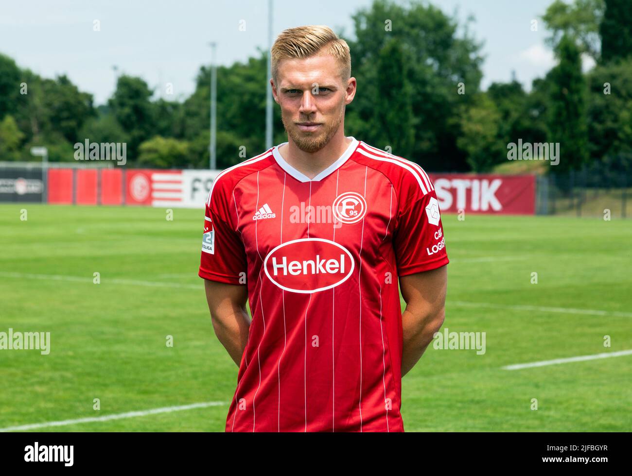 Fußball, 2. Bundesliga, 2022/2023, Fortuna Düsseldorf, Merkur Spiel Arena, Medientag, Teampräsentation für die neue Spielsaison, Pressefotoaufnahmen, Rouwen Hennings Stockfoto