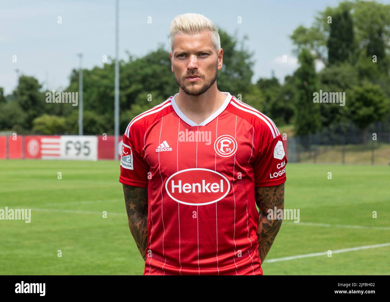 Fußball, 2. Bundesliga, 2022/2023, Fortuna Düsseldorf, Merkur Spiel Arena, Medientag, Teampräsentation für die neue Spielsaison, Pressefotoaufnahmen, Daniel Ginczek Stockfoto
