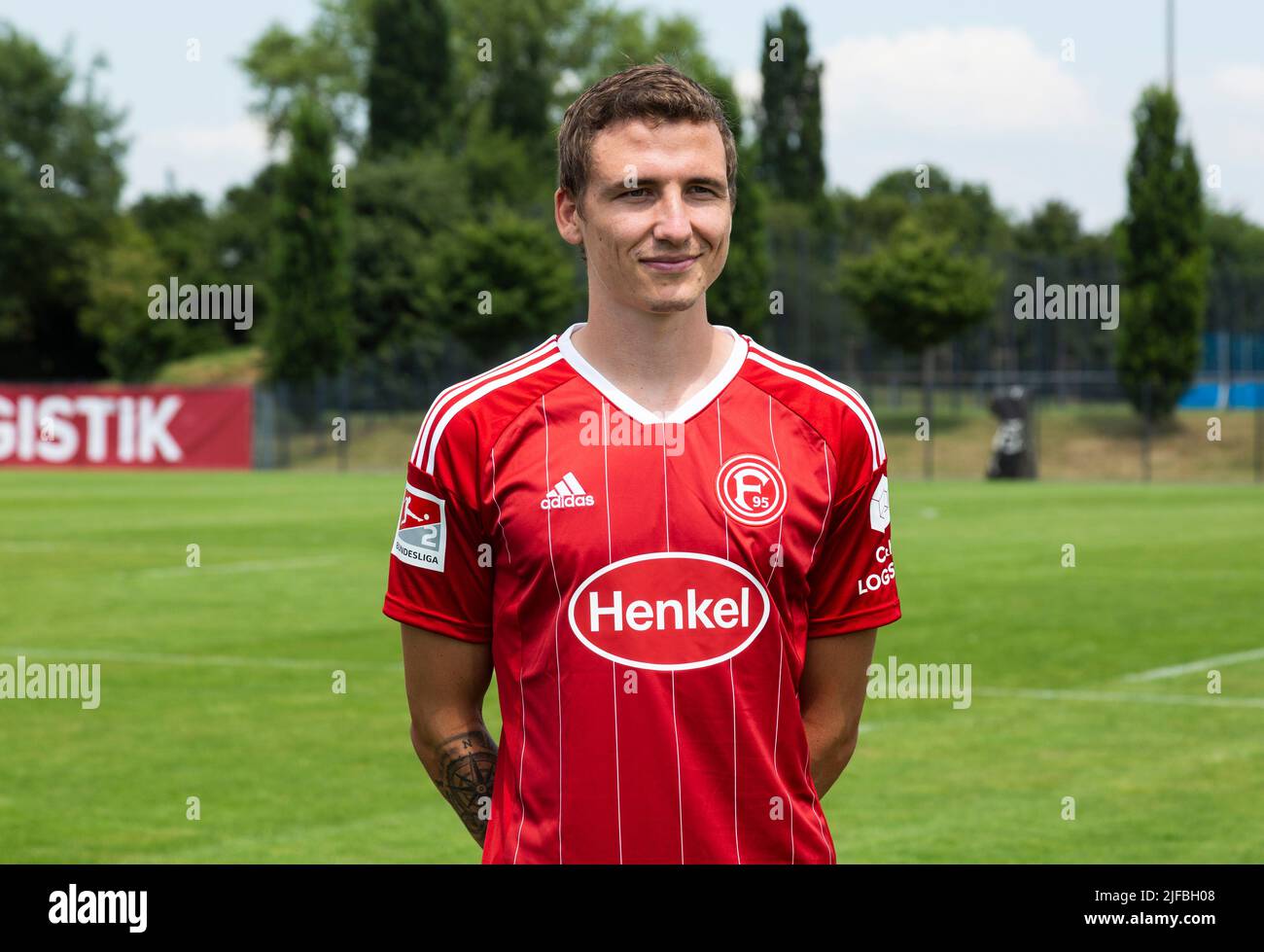 Fußball, 2. Bundesliga, 2022/2023, Fortuna Düsseldorf, Merkur Spiel Arena, Medientag, Teampräsentation für die neue Spielsaison, Pressefotoshooting, Marcel Sobottka Stockfoto