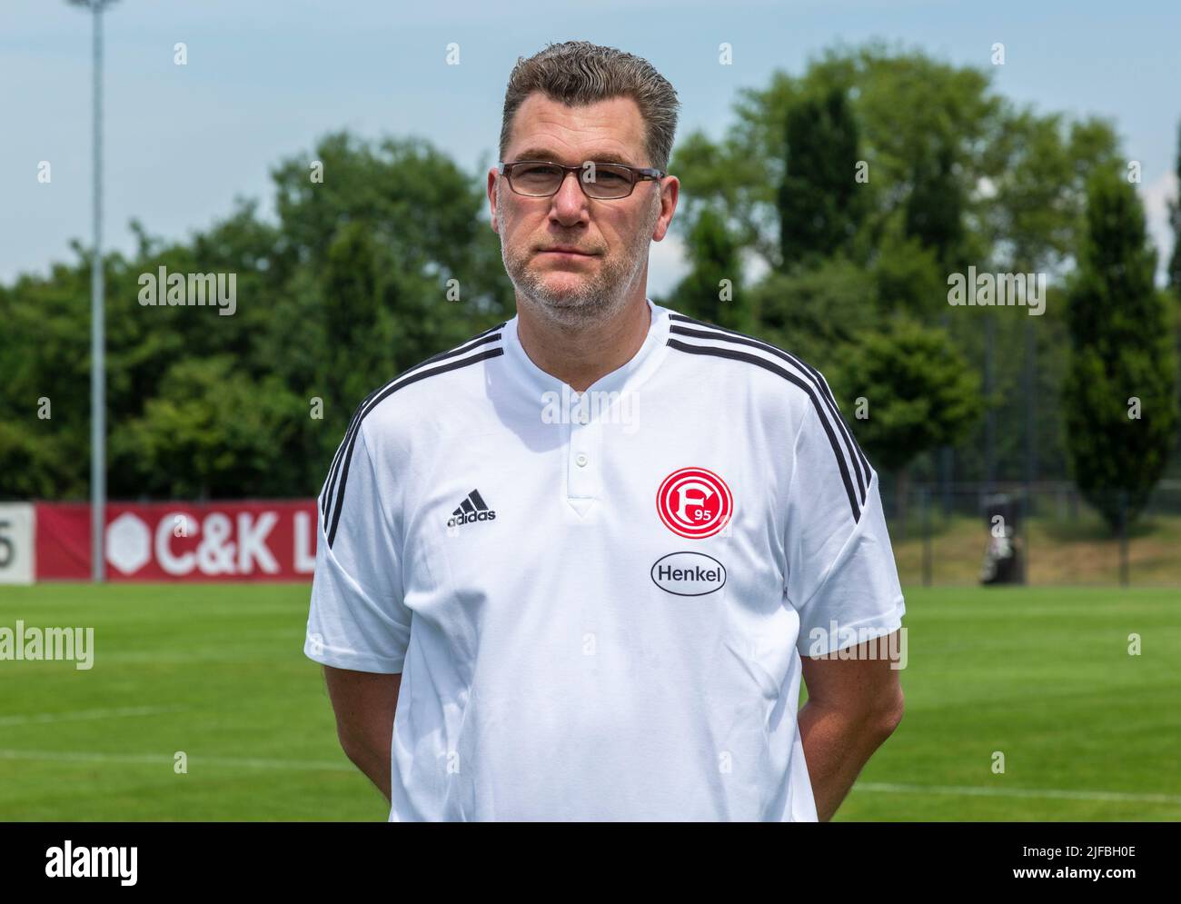 Fußball, 2. Bundesliga, 2022/2023, Fortuna Düsseldorf, Merkur Spiel Arena, Medientag, Teampräsentation für die neue Spielsaison, Pressefotoshooting, Vormund Oliver Paashaus Stockfoto