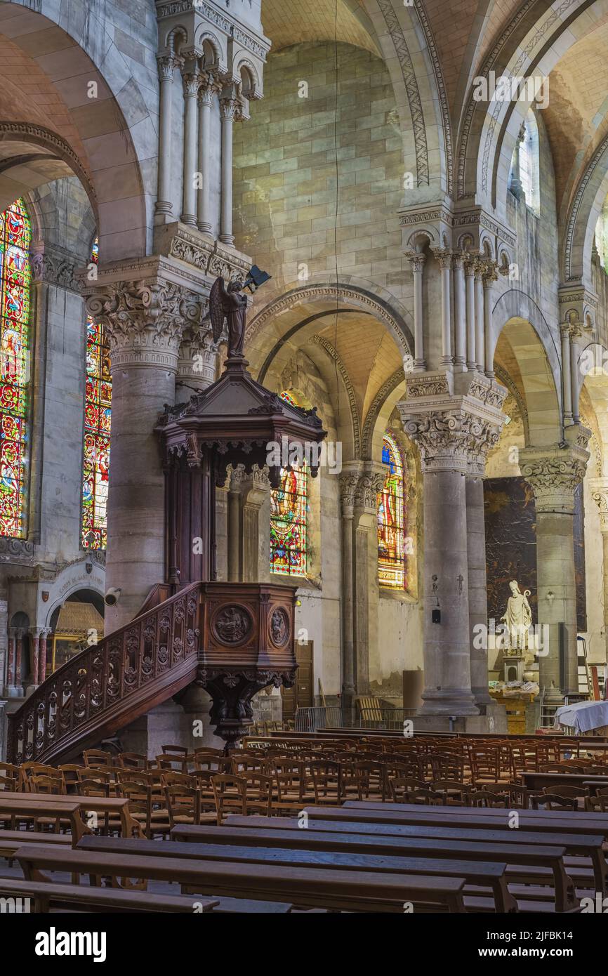 Frankreich, Rhone, Givors, Saint-Nicolas Kirche Stockfoto
