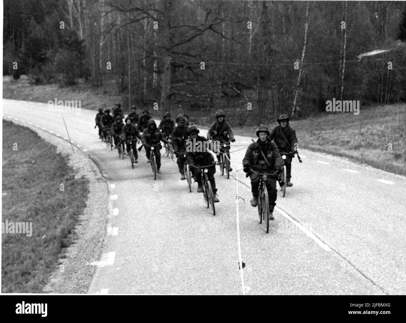 Truppe von p 10 Fahrraddolmetschern per Fahrzeug. Truppe von p 10 Fahrraddolmetschern per Fahrzeug. Stockfoto