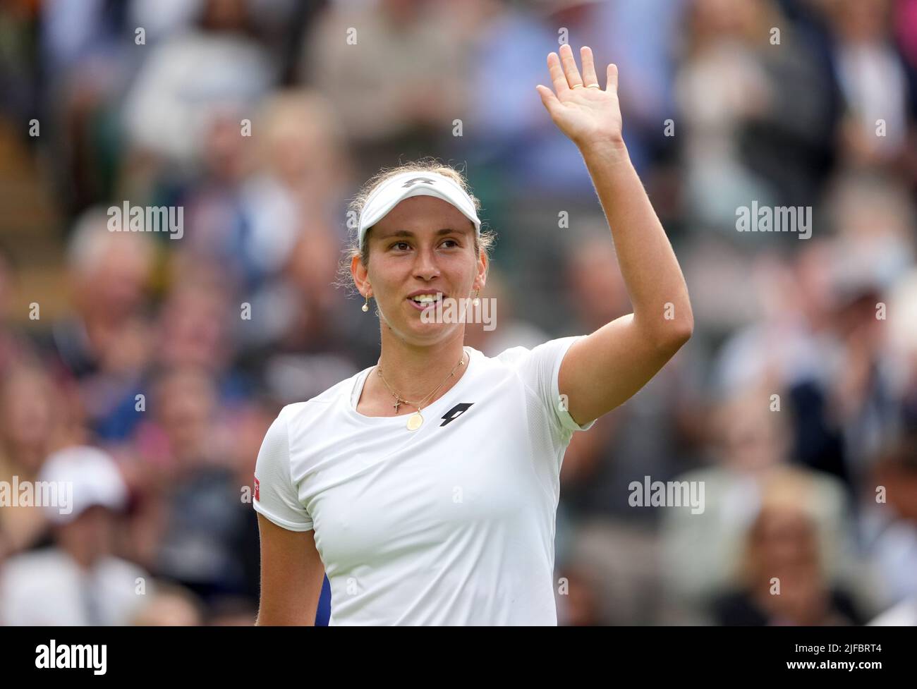 Elise Mertens feiert den Sieg gegen Angelique Kerber am fünften Tag der