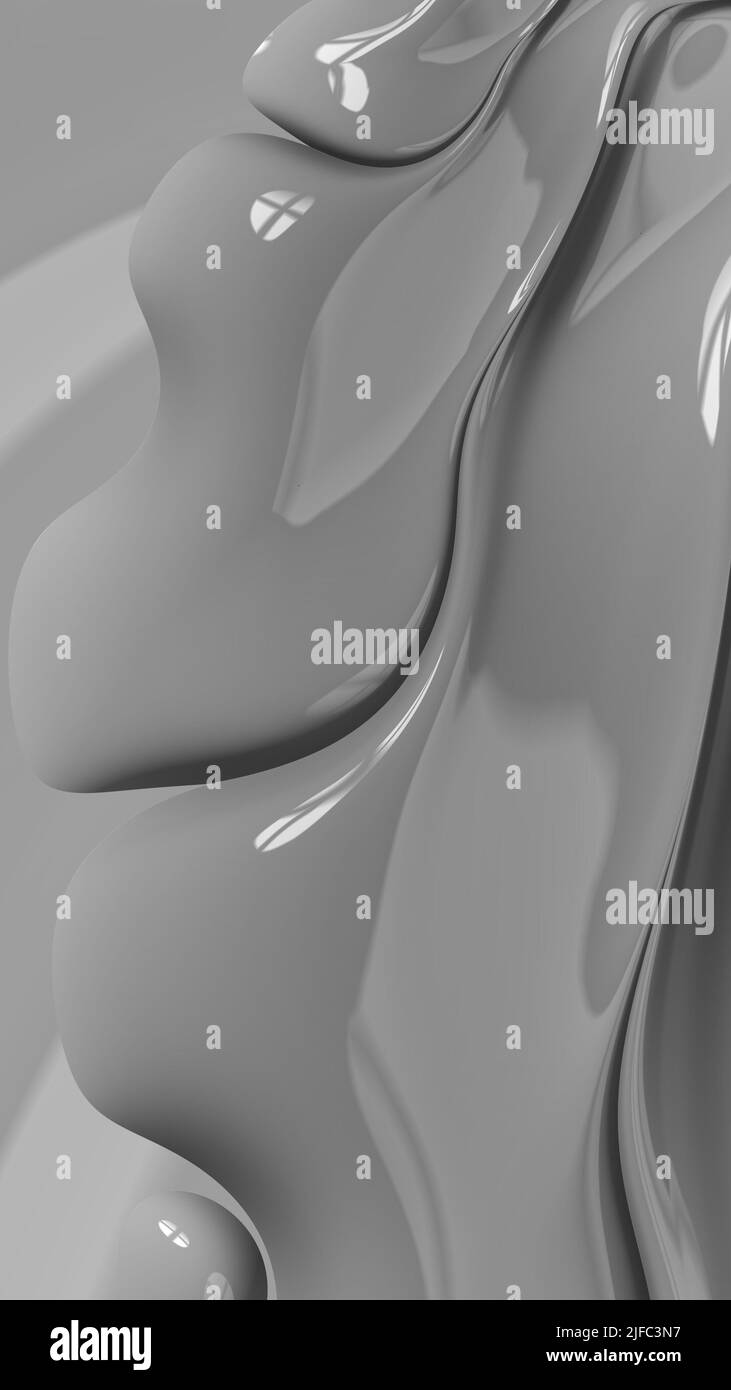Künstlerischer und phantasievoller digital gestalteter abstrakter fraktaler 3D-Hintergrund Stockfoto