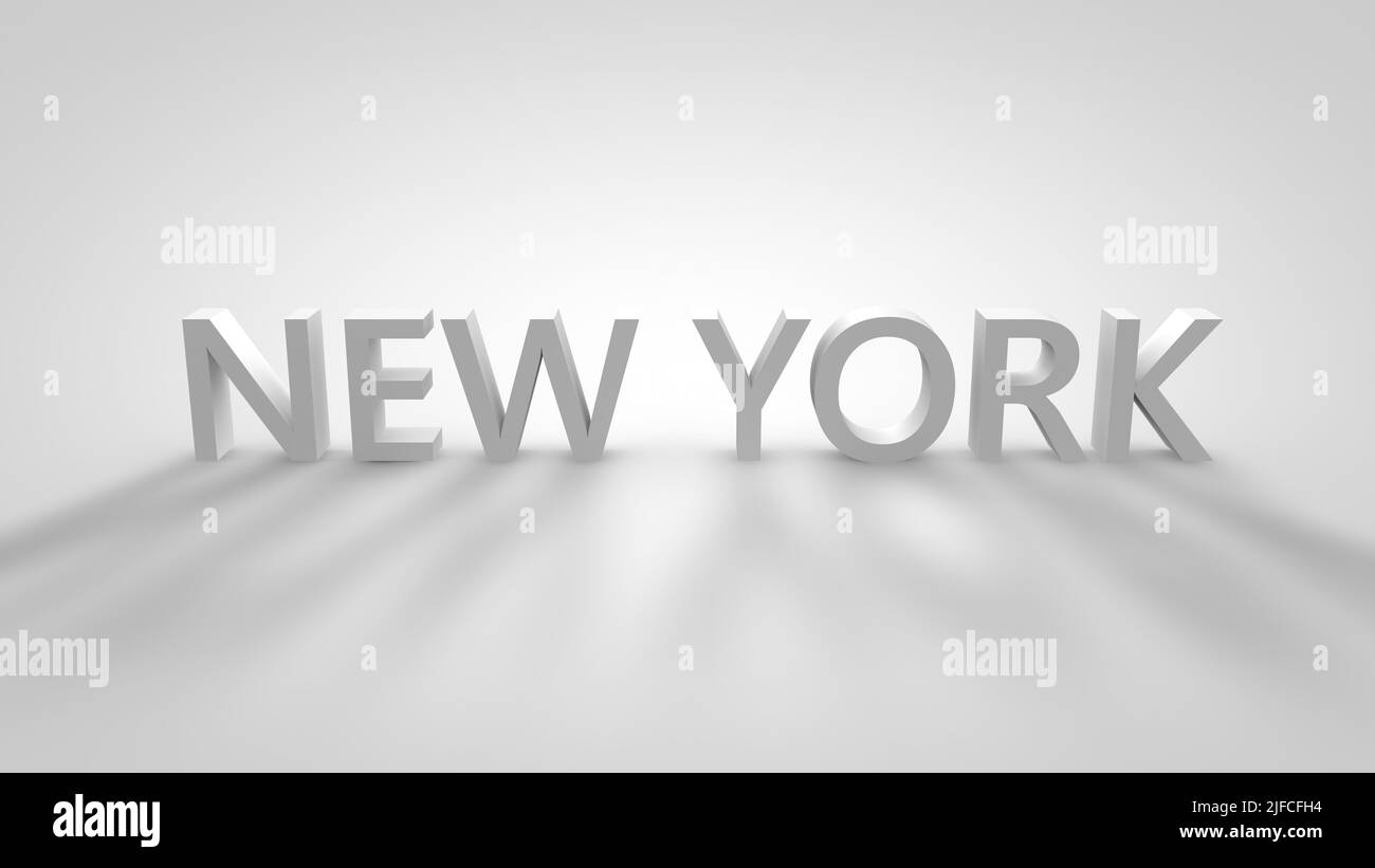 New York 3D Text Stockfoto