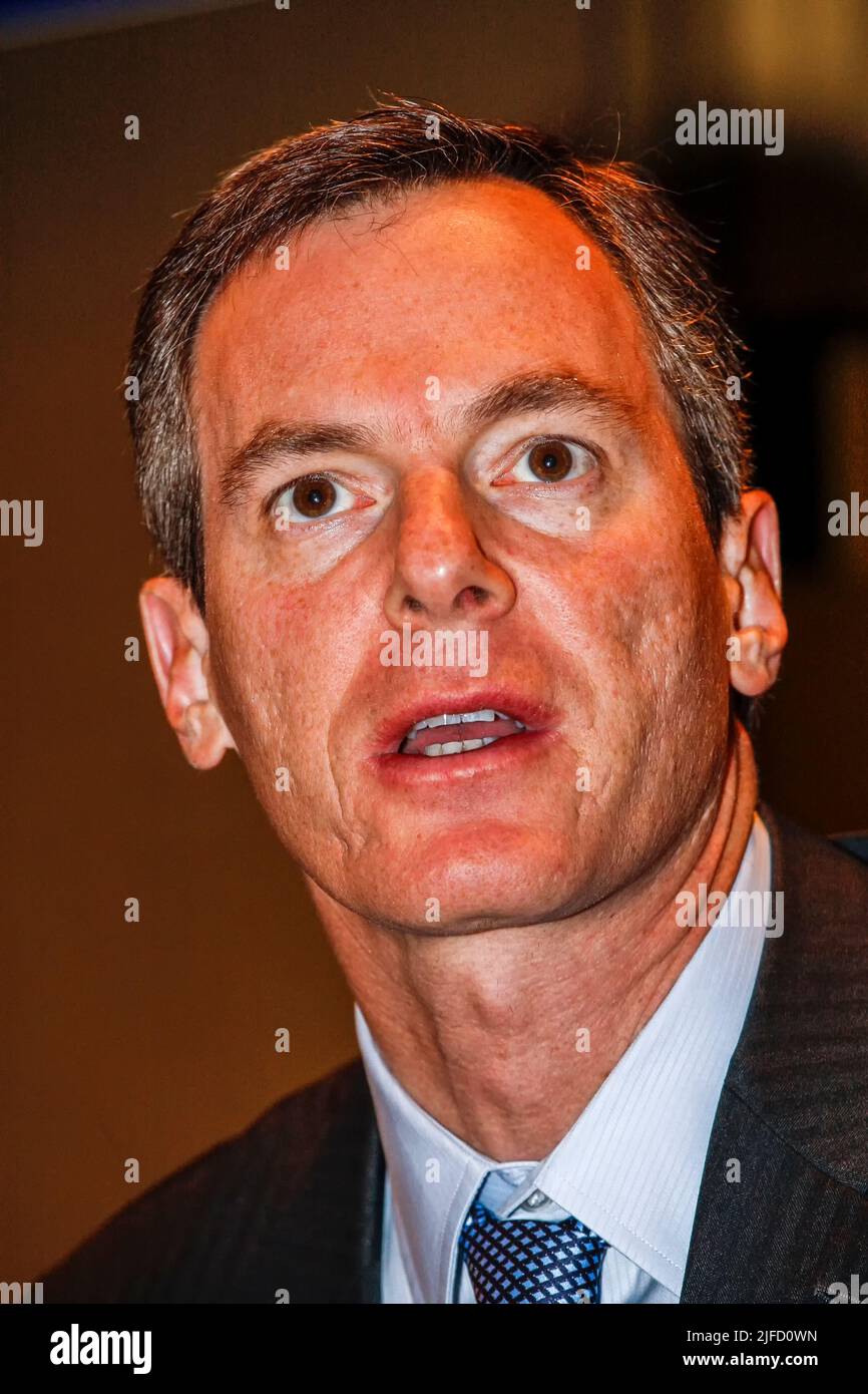 01. Februar 2010 – Seoul, Südkorea – Paul Jacobs von Qualcomm CEO. Stockfoto