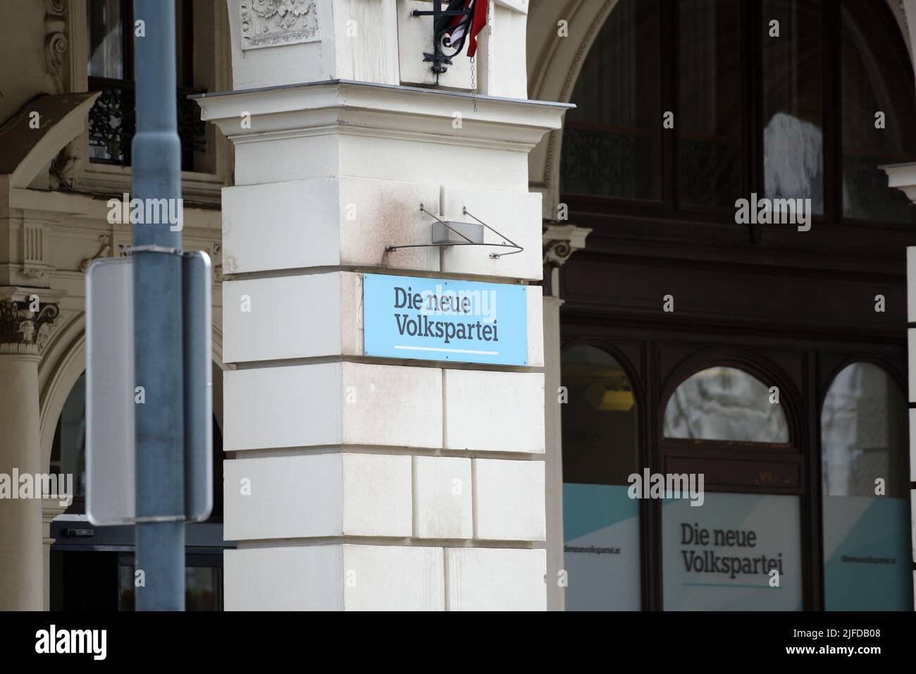 Zentrale der Neuen Volkspartei (ÖVP) in Wien - Zentrale der Neuen Volkspartei (ÖVP) in Wien Stockfoto