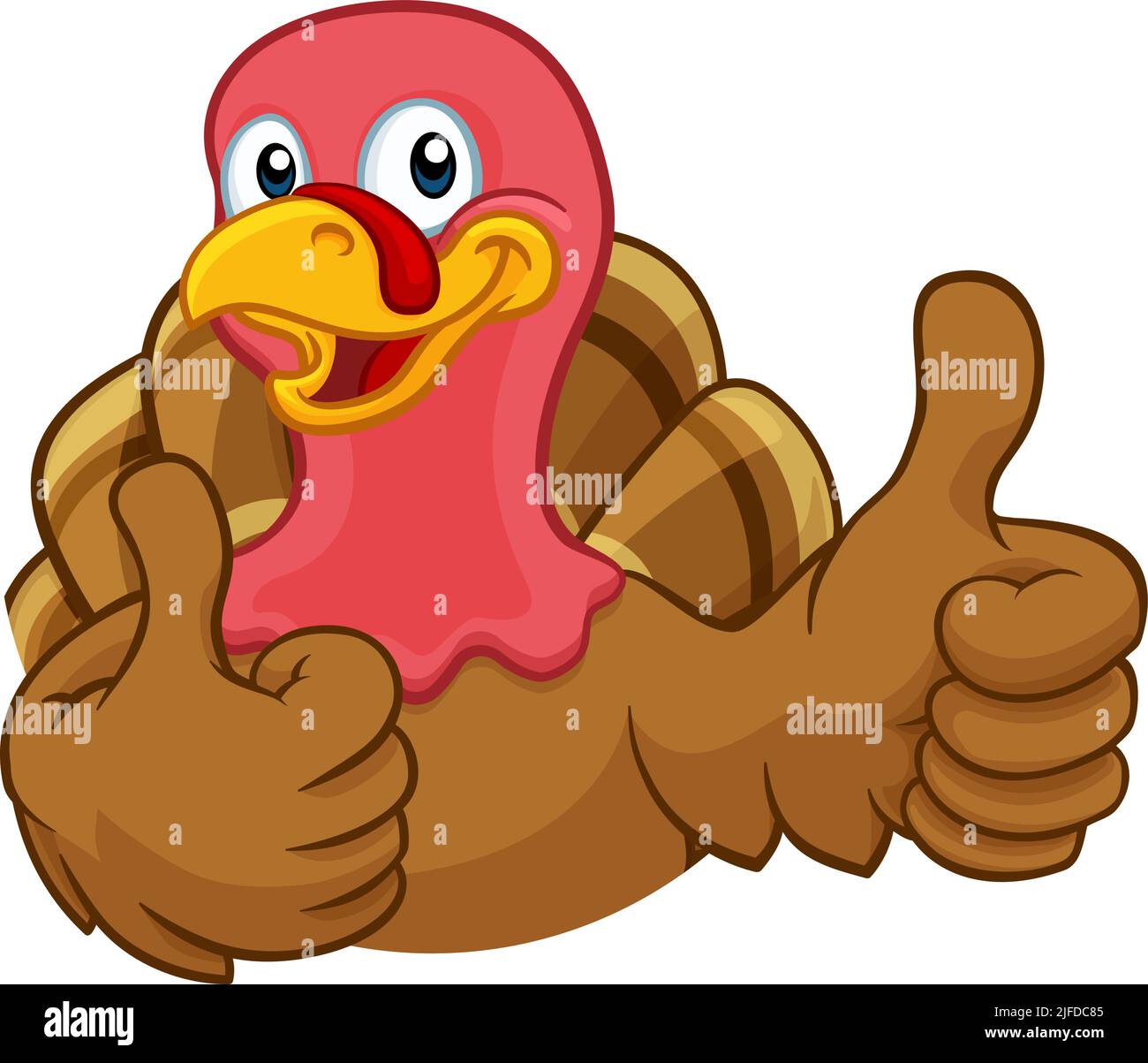 Türkei Thanksgiving oder Weihnachten Cartoon Charakter Stock Vektor