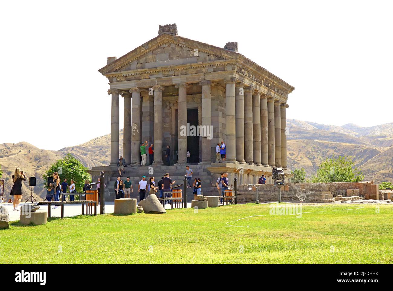 Der Garni-Tempel, der einzige freistehende griechisch-römische Tempel in Armenien, Provinz Kotayk, Armenien Stockfoto