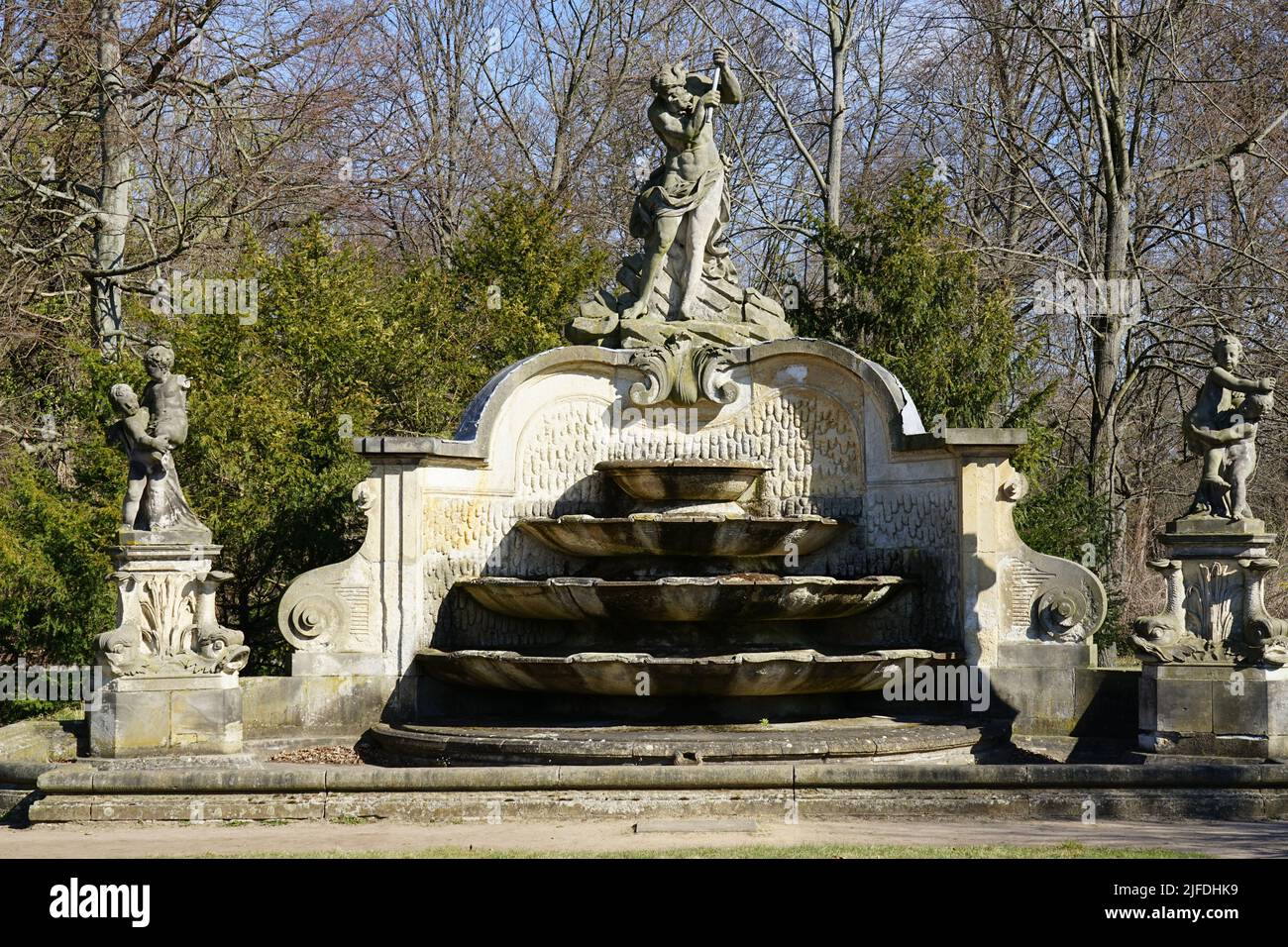 Der Muschelbrunnen von Johann Gottfried Knöffler, Stockfoto